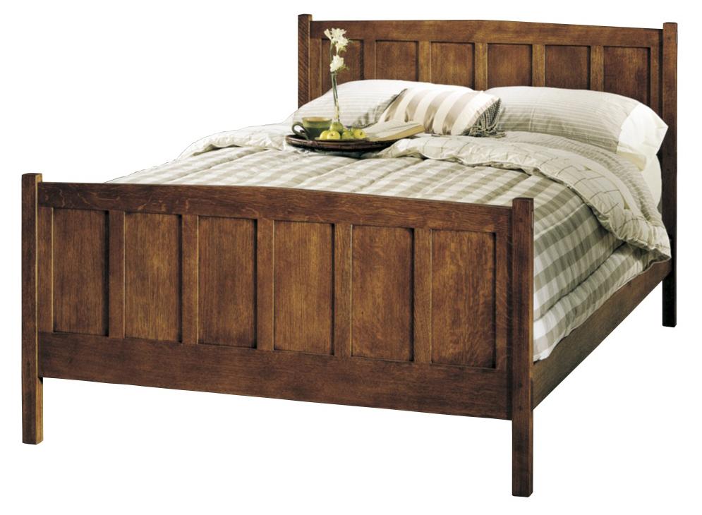 Stickley Oak Mission Classics King Size Mission Style Panel Bed